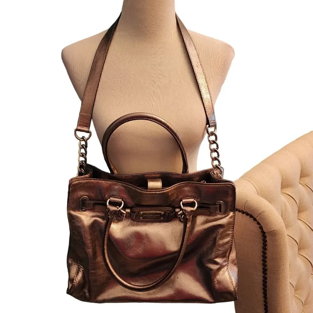 Metallic Silver Michael Kors Shoulder bag